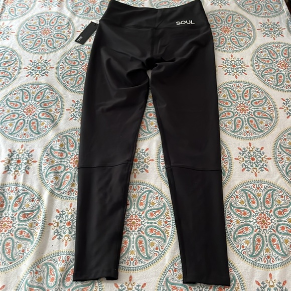 SOUL CYCLE PERFORMANCE LADIES BLACK LATTICE HIGH WAIST CROPPED LEGGINGS-S - Picture 7 of 12